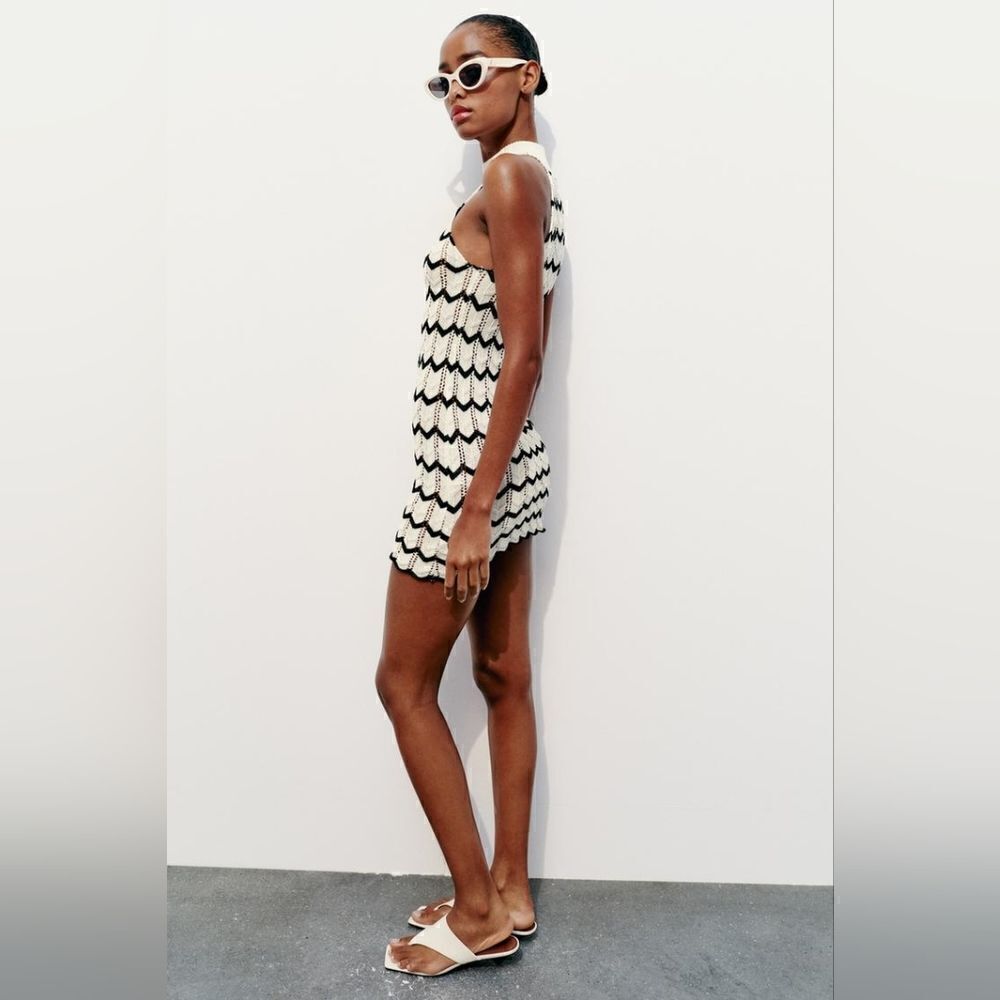 ZARA STRIPED KNIT MINI DRESS - Picture 13 of 16